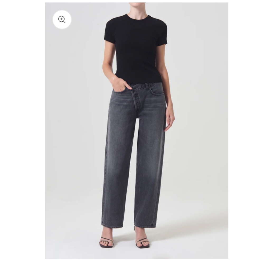 Agolde CRISS CROSS UPSIZED JEAN IN SYNCHRONIZE (dark grey/washed black)